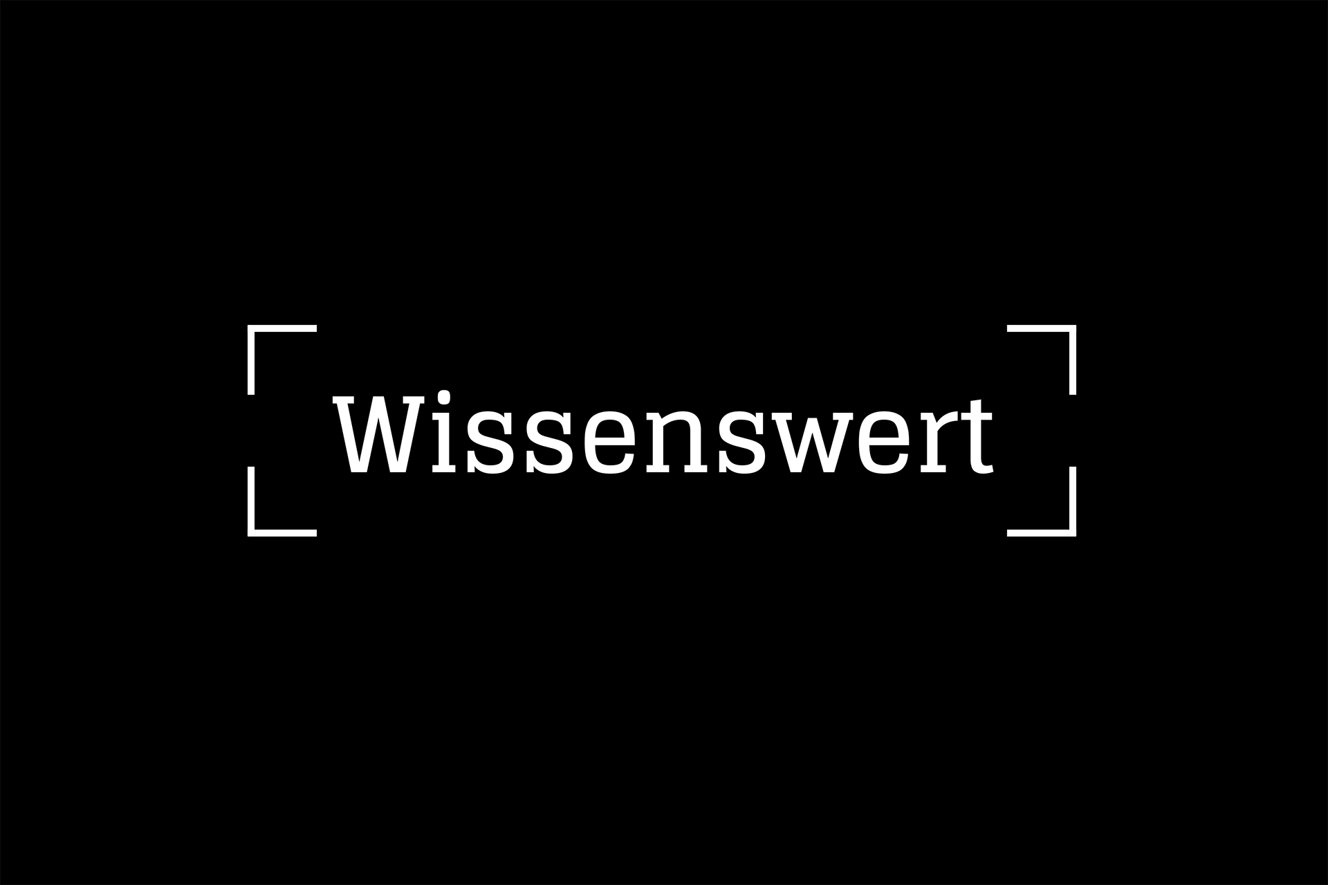 Weißer Schriftzug „Wissenswert“ auf weißem Hintergrund.
